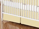 SheetWorld - MINI Crib Skirt (24 x 39) - Solid Bone Woven - Made In USA by sheetworld