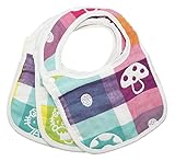 meta-u 3パック6つレイヤースーパー吸収性100 %モスリンOrganic Cotton Baby Drool Bibs US サイズ: M