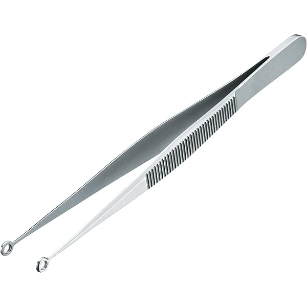 Amazon | 先細外科ピンセット 18cm 有鈎 医療用ステンレス器具