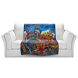 ブランケットウルトラソフトFuzzy 4サイズ！DIANOCHEデザインからby Patti Schermerhorn Downtown San Antonio TexasホームDecor Uniqu