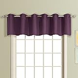 High Quality Mansfield Woven Grommet Valance, 50 by 18-inch, Plum
