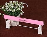 gfywzプラスチック子供スカートハンガー調節可能なクリップパンツラック20個パック 26cm*1cm*18.5cm ピンク 94221