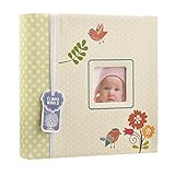 Arpan Unisex Baby Memo Slip In Photo Album With Window and 200 6x4'' Photos - Floral-Bird -Ideal Gif