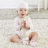 ベビーアスペン Baby Aspen 女の子用ベビーピンクx白水玉模様カーディガンxベビーキャップ豪華2点セット(ギフトBOX入り) [並行輸入品]