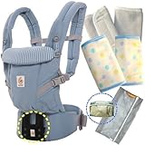 ベビーウエストベルト付エルゴベビー 抱っこ紐 ADAPTアダプト/アズールブルー　【日本正規品2年間保証-SG認定付】本体＋パッド２個付 ERGO Baby