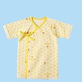MIKIHOUSE FIRST(ミキハウスファースト)ピュアベール天使のはぐ麻の葉柄ニットガーゼ短肌着 ５０ｃｍ,黄（04）