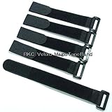 RKC 固定ベルト 2.5cm × 20cm 5本 黒 040A6-1