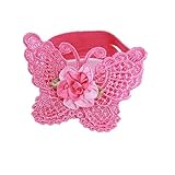 GUAngqi Baby Girl Three-Piece Set Butterfly Headband Headdress Foot Flower Photo Prop by Gu Angqi