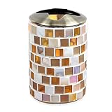 モザイクスタンド ガラス シェル 歯ブラシスタンド メイクブラシスタンド 鉛筆立て 花瓶 Gold
