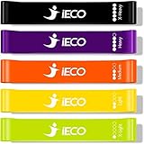 iECO トレーニングチューブ エクササイズバンド 5本セット 筋トレ チューブ ゴムチューブ ストレッチゴム 自宅 ヨガ ゴム バンド 筋トレ フィットネス ストレッチ