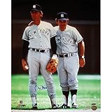 MLBニューヨークヤンキースグレイグ・ネトルズwith Yogi Berraデュアル署名Road Jersey垂直写真、6 x 20インチ