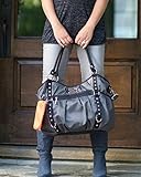 Wendy Bellissimo Tamale Studded Tote Diaper Bag in Grey/Orange by Wendy Bellissimo