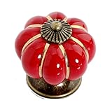 カボチャ型取っ手　4個セット (レッド)