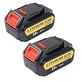 Enegitech Lithium Ion 20V Max 5.0Ah Batteries for Dewalt DCD/DCF/DCG Series, 2 Pack [並行輸入品]
