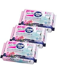 【Amazon.co.jp 限定】【まとめ買い】トイレクイックル トイレ用そうじシート ニオイ予防プラス ローズの香り 詰め替え 16枚&times;3個