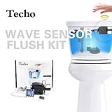 TECHO Touchless Toilet Flush Kit and Automatic Toilet Flusher [並行輸入品]