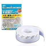 【NISYO】花粉対策 隙間テープ すきまテープ 窓 防寒 すきま風防止 冷気 遮断 寒波対策 省エネ対策 騒音軽減 冷暖房効率アップ ４ｍ (半透明)