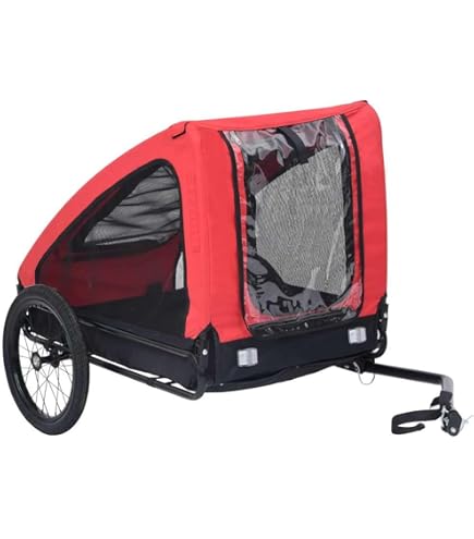 Amazon.co.jp: vidaXL 2-in-1 ペット用自転車トレーラー＆ジョギング