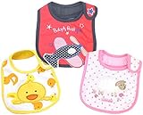 Felimoa 赤ちゃん よだれかけ 布エプロン (ヒツジ,飛行機,アヒル)