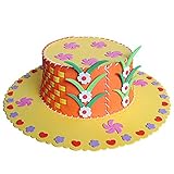Domybestハンドメイド帽子 シックなモデリング ハンドメイドハットチャイルドDIYカラーハット 子供の芸術のおもちゃ カラフル あなたの赤ちゃんの実践能力を鍛える 赤ちゃんの注意を引くのに役立つ