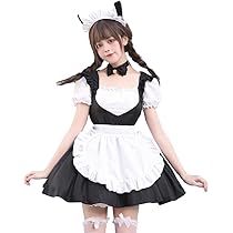 コスプレ　メイドセット　メイド服　パニエカチューシャエプロンセット　美品 51M4k2hKNxL._AC_UL210_SR210,