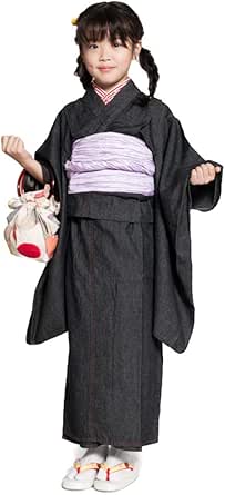 子供 デニム着物 単品 キッズ デニム 女の子 120cm 130cm 140cm 150cm 着物 きもの 和装 和服 子ども こども 親子 綿 柔らか 普段着 おしゃれ かわいい 着物 浴衣 通販 Amazon