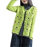 (ボラ-キキ) Bole-kk ベーシック ニット カーディガン レディース 長袖 ニットカーディガン オフィス ベーシック セーターボレロ風 (グリーン)