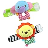 Happy Monkey CartoonベビーおもちゃソフトAnimal Baby Rattlesベビー乳児Cartoonセット AMZMinzhi13178