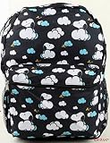 Snoopy in the Cloud and Woodstock Black 16" Full Size Backpack [並行輸入品]