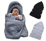 tmery新生児ラップ毛布幼児ベビーウールニットブランケットSleepingバッグ(グレー)