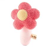 シシュノン がらがら ニギニギ ステック 花 日本製 9cm ピンク