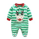 Zhhlinyuan ロンパース カバーオール Newborn ベビー Boy Girl Infant Front Zipper Microfleece Long Sleeve Romper Jump