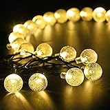 イルミネーションライト KINGSO ソーラー充電式 防水 結婚式/パーティー/クリスマス/庭/ガーデン室外/室内 30LED 6.35m LEDストリング ウォームホワイト