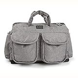 7 A.M. ENFANT Voyage Diaper Bag, Heather Grey/Red, Large by 7A.M. Enfant