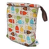Planet Wise Roll Down Wet Diaper Bag, Owl, Medium by Planet Wise