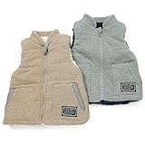 【アウトレット】La Chiave リバーシブルベスト (80～130cm) キムラタンの子供服 ブラウン 80 ( 53324x53524-153 )