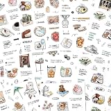 Lemsoda 手帳シール シール おしゃれ 少女&子供用 日常小物 DIY 手作り ステッカー 8枚セット ノート日記 カレンダー 装飾用ステッカー