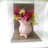 プリザーブドフラワー 誕生日プレゼント 花 フラワーアレンジメント クリアケース入り (ルナ レッド)