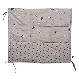 ベビーベッド 収納 可愛い 小物入れ おもちゃ収納袋 お風呂収納袋 吊り袋 55*60cm 子供部屋収納 hibote 海賊