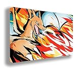 (30" X 18" / 75 X 45cm) - CHARIZARD DRAGON POKEMON WALL CANVAS (30" & 157; X 18" & 157; / 75 X 45cm)