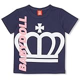 ベビードール 斜めロゴTシャツ 子供服 130cm ネイビー