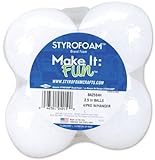 Styrofoam Ball 2-1/2 4/pkg-White by FloraCraft