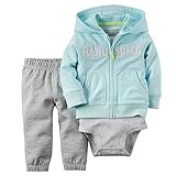 カーターズ Carter's ボディスーツ + カーディガン + パンツ 豪華3点セット 3-Piece Cardigan Set 3M (55-61cm)