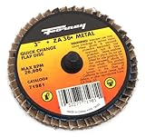 Forney 71981 Mini Flap Disc, Quick Change, 36-Grit, 3-Inch [並行輸入品]