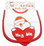 Hug Me Christmas Bib with Santa Smiling Face by Soft Touch [並行輸入品]