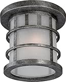 Nuvo Lighting 60/5636 Manor Industrial Flush 1-Light 60-watt A19 Outdoor Close To Ceiling Porch and 