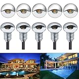 テラス・デッキライト FVTLED ガーデンライト スタンドライト DC12V 0.6W IP65 足元灯 省エネ 超寿命 玄関 廊下 CE RoHS認証 (10個セット ウォームホワイト)