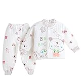 【SEBLES】ベビー服 新生児 乳児 あったか パジャマ コットン 上下 3色 3サイズ(62-70cm,ワイン)