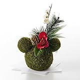 【Disney】ディズニー　お正月　こけ玉　ミッキーマウス　　椿　赤