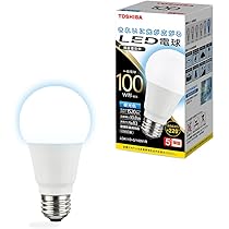 Amazon | TOSHIBA(東芝) LED電球 E26 A形 100W相当 全方向 昼光色 1P